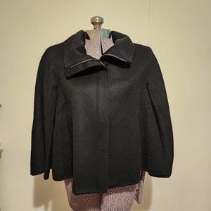 Size 6 Black Luxury Lafayette 148 New York Wool & Cashmere Blend Short Jacket